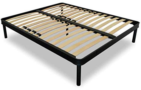 EVERGREENWEB MATERASSI & BEDS Lattenrost XXL aus orthopädische extra stark Stahlrahmen mit 14 Leisten Schichtholz H35 cm - 140X200 | Tecna Plus