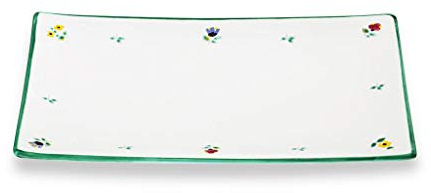 GMUNDNER KERAMIK Platte rechteckig Grösse: l= 30 cm x b= 20 cm x h= 2.5 cm Streublume Geschirr, handgemacht in Österreich