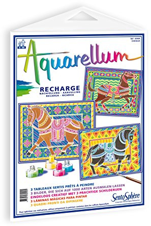 Sentosphère 3900609 - Nachfüllpack für das Malset Aquarellum Pferde