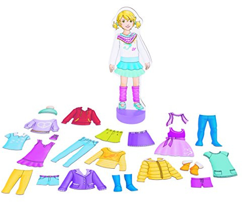 goki, 58531.0, magnetische Anziehpuppe mit Outfits, 26 Teile