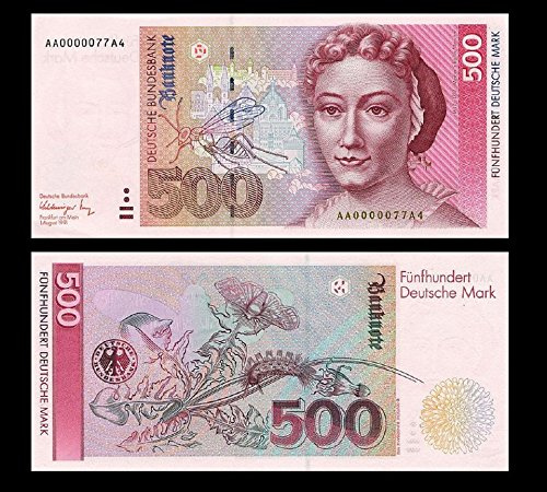 JDS Collection *** 2 Stück 500 Deutsche Mark Geldscheine 1991 Alte Währung - Reproduktion ***