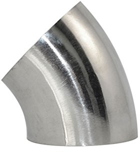 f51 OD51mm 2 Sanitär Schweißbogen Rohrbogen Winkel 45°Edelstahl 304