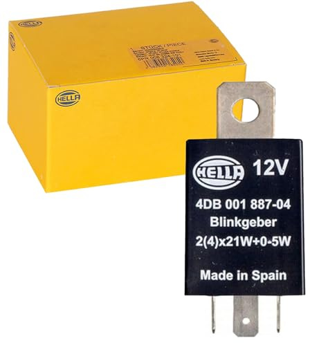 HELLA 4DB 001 887-041 Blinkgeber - 12V - 4-polig - Anbau - elektronisch | Kompatibel mit: FORD CAPRI II, TRANSIT Bus, PORSCHE 911, 911 Cabriolet, 911 Targa, 914, 928, SAAB 90, 95 Station Wagon, 96