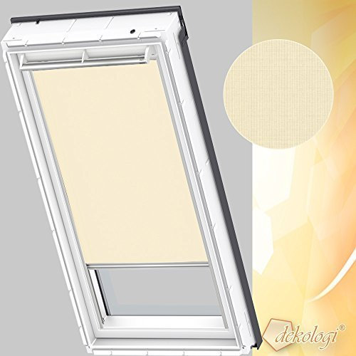 Original Velux Sichtschutzrollo mit Seitenschienen für GGL / GHL / GTL / GPL / GXL / GGU / GHU / GTU / GPU / GXU MK10 / Stofffarbe 1086 / Uni Beige // RFL MK10 1086S