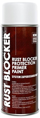 6er Sparpack 400 ml Rust Blocker 4in1 Metallschutzlack Rost Stop Lack WEISS matt RAL 9010 , 4in1 -Haftvermittler - Aktiver Rostschutz - schnelltrocknender Lack - effektiver Schutz
