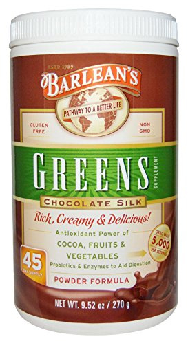 Greens Supplement, Powder Formula, Chocolate Silk, 9.52 oz (270 g) - Barlean's