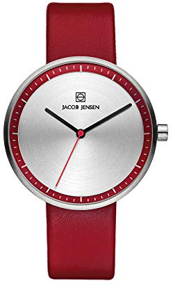 Jacob Jensen Damen-Armbanduhr Analog Quarz Leder 32283