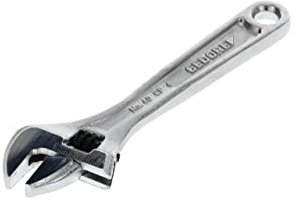 GEDORE Einmaulschlüssel verstellbar, Spannweite 20 mm (25/32 Zoll), Einstellskala, schwedisch, verchromt, 60 CP 6