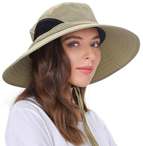 EINSKEY Sonnenhut Herren, UPF 50+ UV-Schutz Faltbar Sommerhut Wanderhut Safari Hut für Damen, Breite Krempe Atmungsaktiv Outdoor Sonnenschutz Hut Anglerhu