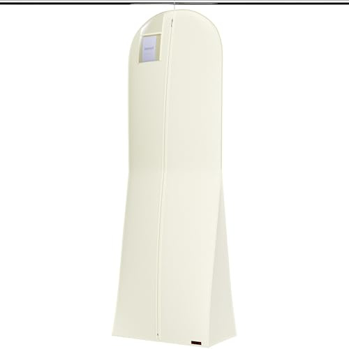 Hangerworld Custodia Porta Abito da Sposa 183cm Extralarge Bianco Avorio Traspirante con Cerniera Lampo