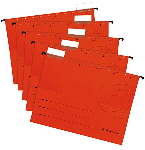 Herlitz 5874698 Hängemappe Rot 5er Packung