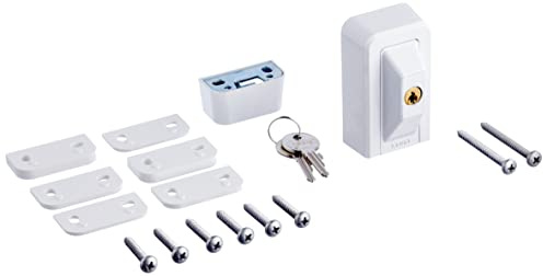 ABUS Fenster-Zusatzsicherung 3010 - Sicherheitsschloss für Fenster und Türen, verschiedenschließend - ABUS-Sicherheitslevel 6 - 02073 - Weiß