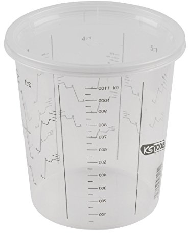 KS Tools 500.8057 Einweg-Farbmischbecher mit Deckel, 650 ml, 25-Pack