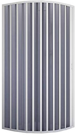 Forte Mampara de Ducha Semicircular 75x75 CM Radio 55 H185 PVC Mod. Sharp Lateral