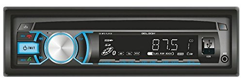 Belson BS-12133BTV2 - Radio CD MP3 con RDS FM/AM, puerto USB, lector de tarjetas SD y manos libres Bluetooth, negro