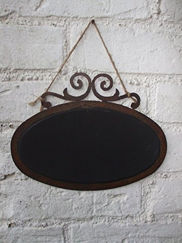 Tafel, Wandtafel, Kreidetafel, Schreibtafel, Metall, oval