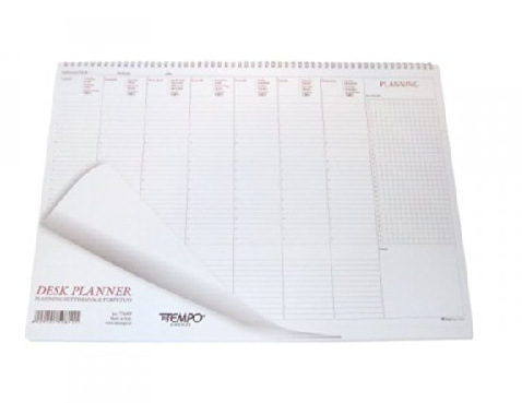 PLANNING SETTIMANALE DA TAVOLO CM. 50X35 NON DATATO CON SPIRALE