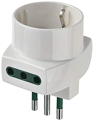 Vimar RI.00322B Adattatore multiplo SICURY 250 V~, spina piccola 10A standard IT S11, 2 prese piccole 10A standard IT P11, 1 presa grande 16A standard IT P30