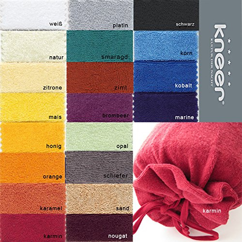 Kneer Flausch Frottee Nackenrollenbezug 15x40 cm Mais-Gelb Doppelpack