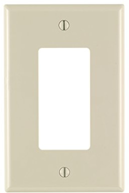 Leviton 1-Gang 1-Decora Midway Nylon Wallplate (10 Pack), PJ26-TM, Light Almond