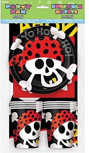 Unique Party - 40497 - Kit de Fête de Pirates pour 8 invités