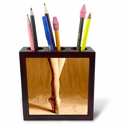 3dRose LLC Ballerina 5-Inch Tile Pen Holder