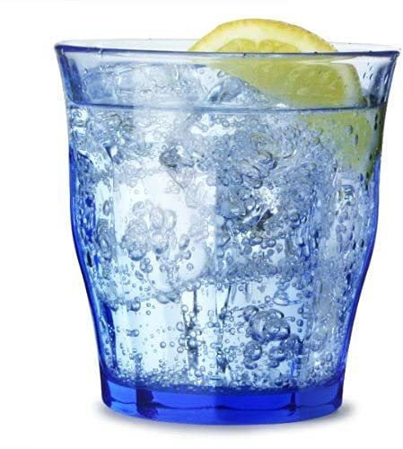 Duralex Picardie Toughened French Glass Tumblers in Marine Blue Set of 6, 8.5 floz / 25cl