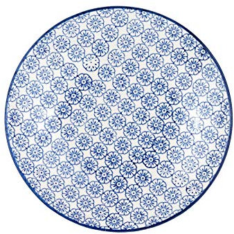 Nicola Spring Blue Floral Patterned Dinner/Cake Plate 180mm