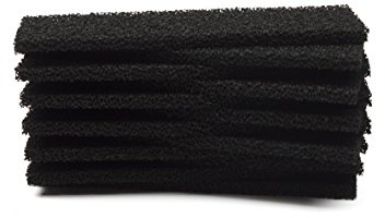LTWHOME Filterschwamm (196mm x 60mm x 8mm) mit den Kohlenstoffen geeignet für Fluval U3 Filter(12 Stück)