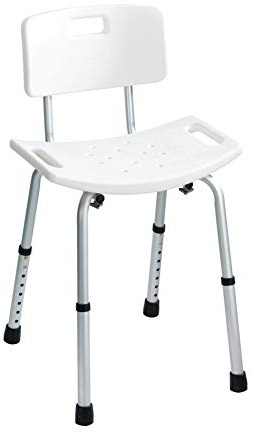 WENKO 20926100 Badhocker mit Rückenlehne Secura 130 kg Tragkraft