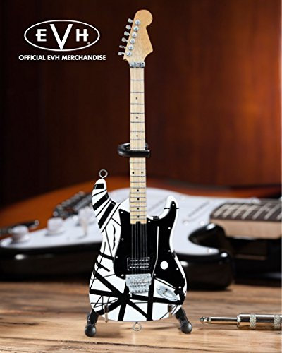 AXE HEAVEN EVH EVH EVH003 Minature Guitars EVH Mini-Replika-Gitarre, Van Halen, Schwarz/Weiß