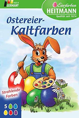 Färbetabletten für Ostereier, Kaltfarben, Eierfarben, 5 Farben für Ostern