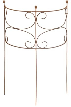Rankgitter Staudenbinder Rankgerüst halb Eisen Rost 100cm hoch (Durchmesser: 50cm)