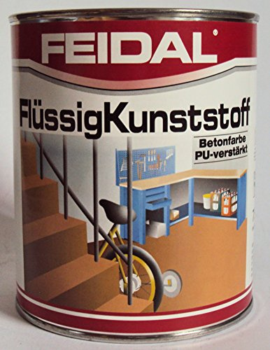 Feidal Flüssigkunststoff, zum Versiegeln und Beschichten von Betonböden, Farbton: Weiss / 2,5 Liter