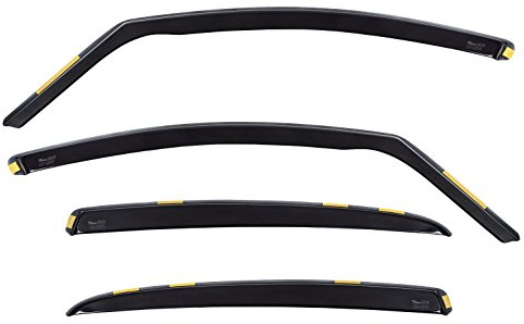 Heko Towequipe HEKO-26138 Windabweiser, für vordere und hintere Seitenfenster, für Peugeot 407 (Baujahr 2004-, 4-Türer Limousine), 4 Stück