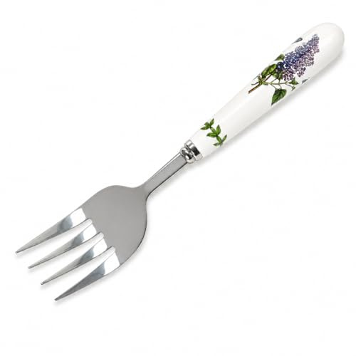 Portmeirion Botanic Garden 9 Pastry Fork - Assorted Floral Motifs, Stainless Steel with Porcelain Handles, Chip-Resistant Glaze - Elegant Tableware for Sunday Brunch or Afternoon Tea