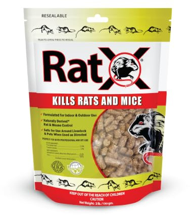 EcoClear Products RatX 620102, Humane All-Natural Non-Toxic Rat and Mouse Killer Pellets, 3 lb. Bag