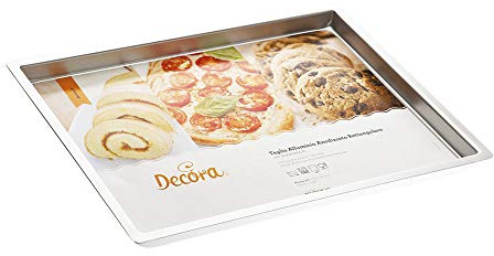 DECORA 0062648 Profi-BACKFORM AUS ELOXIERTEM Aluminum 30 X 40 X H 2,5 cm, Silber/Schwarz