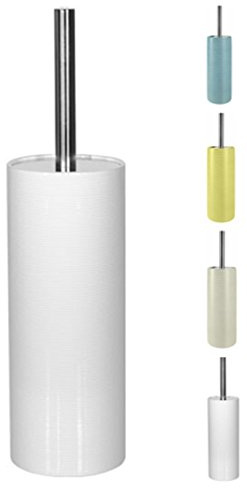 Spirella Brosse WC avec Support Céramique Tube Ribbed Blanc