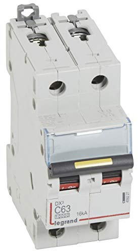 Disjoncteur DX³ 10000-16kA - 2P 230V~ à 400V~ - 63A - courbe C - 2 modules