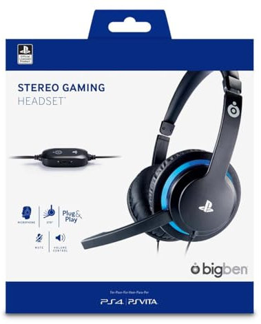Casque Filaire Officiel Sony pour PS4 Compatible Smartphones, PC et tablettes