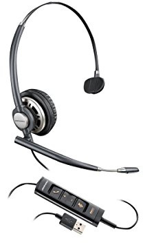 POLY Encorepro HW715 Casque Arceau Noir, Argent