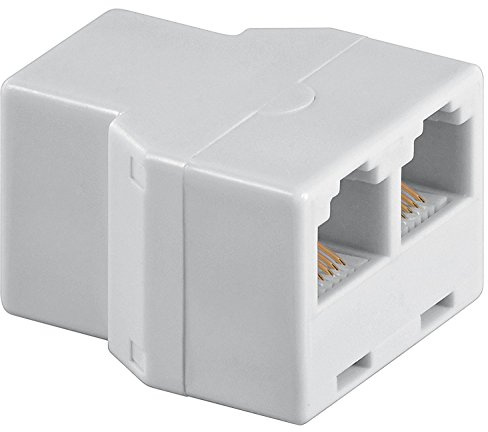 Goobay 93053 ISDN T-Adapter, RJ12-Buchse (6P6C) > 2x RJ12/RJ225-Buchse (6P6C)