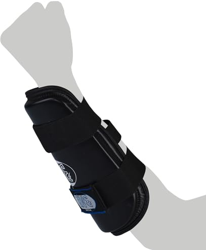 BAY® KOMFORT VOLLKONTAKT Unterarmschutz schwarz Unterarmschoner PU LEDER Safety Kampfsport, KICKBOXEN, Kick-Boxen, Thaiboxen, Muay Thai, Karate, Taekwondo, Größe XS, S, M, L, XL Kinder Jugendliche Erwachsene Herren Damen Unterarm Arm Schutz Schoner Dick