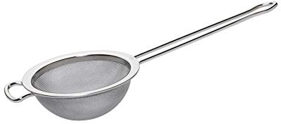 Kuchenprofi Mesh Strainer with Handle - Stainless Steel Fine Mesh Sieve for Smooth Sauces and Broths (5-Inch)