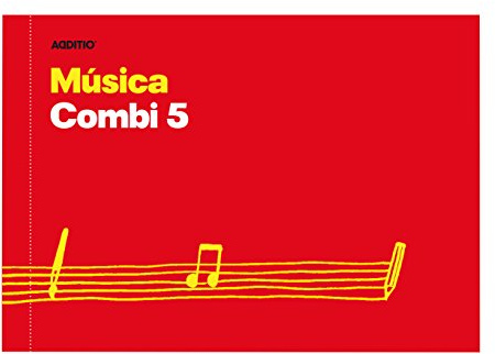 Additio M55 -Cahier de musique, Combi 5, couverture rouge
