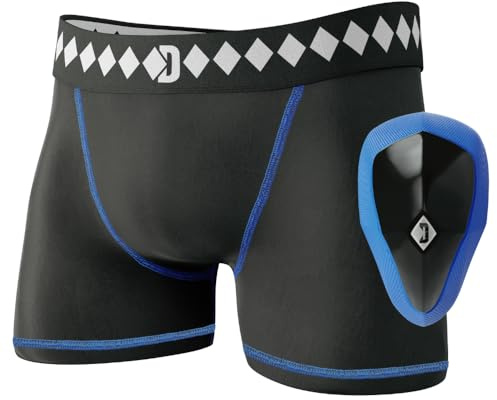 Diamond MMA Kompressions-Unterhose für Sportler mit integriertem Stoßdämpfer SYS701, Schwarz