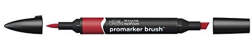 Winsor & Newton 0204374 - Penarello a Doppia Punta, Rosso (Firebrick), Singolo, 1 Pezzo
