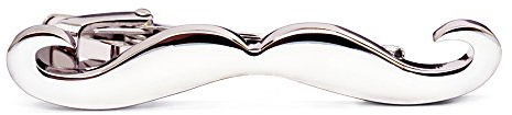 HONEY BEAR Pinces à Cravate Barbe Moustache pour la taille normale/étroite Col Homme Accessoires (Argent 5.6cm)