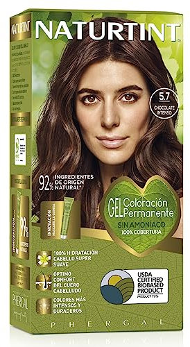 Naturtint Biobased | Haarfarbe Oohne Ammoniak | 5.7 Schokolade Kastanien Hell | Hoher Anteil an natürlichen Inhaltsstoffen | 170 ml